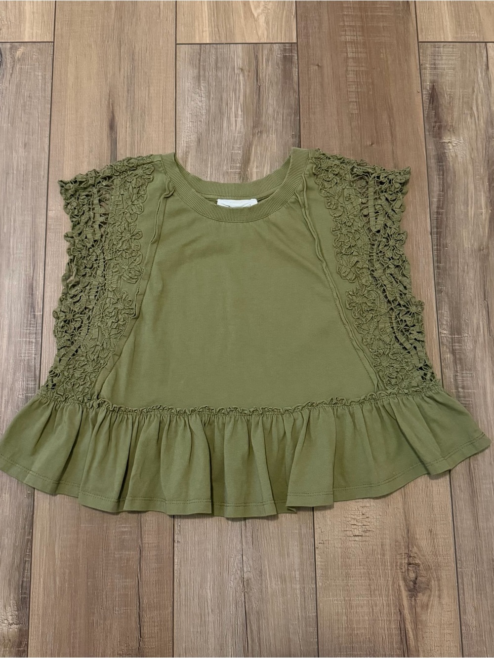 Anthropologie moss Babydoll crotchet Lace Top shirt